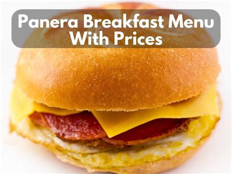 panera menu breakfast.